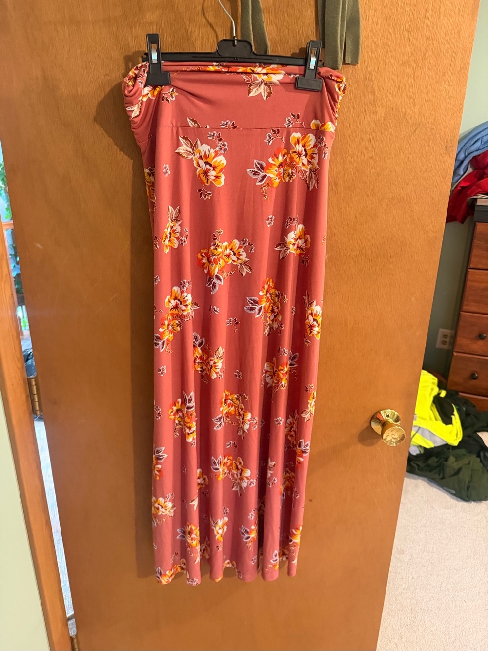 Kaileigh Dusty Rose Floral Maxi Skirt